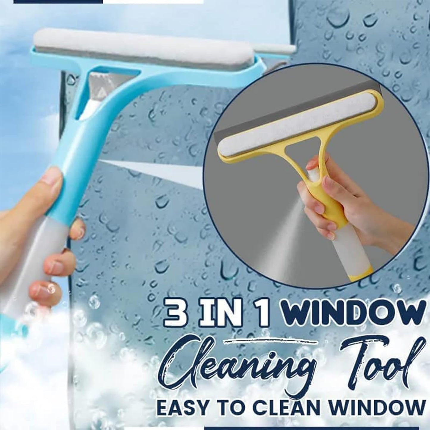 3 in 1 Spray Window Squeegee
