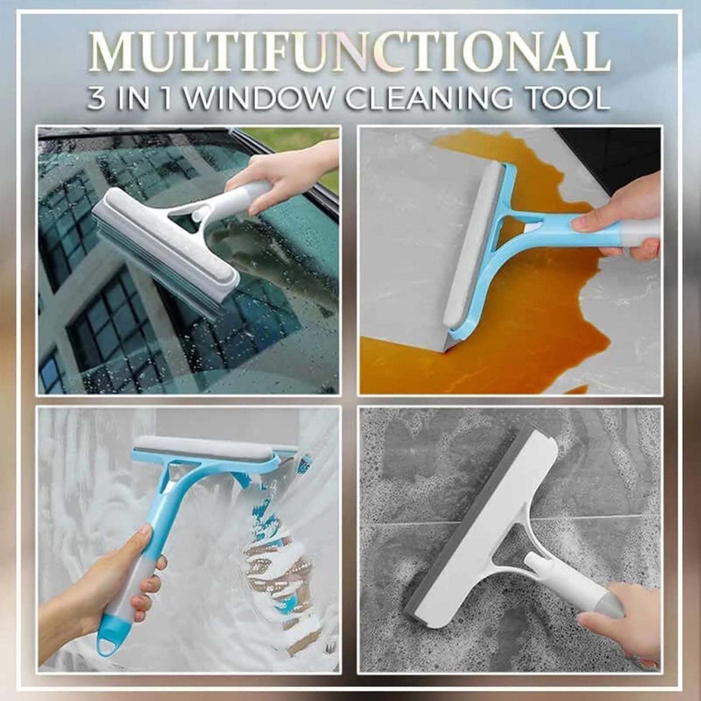3 in 1 Spray Window Squeegee