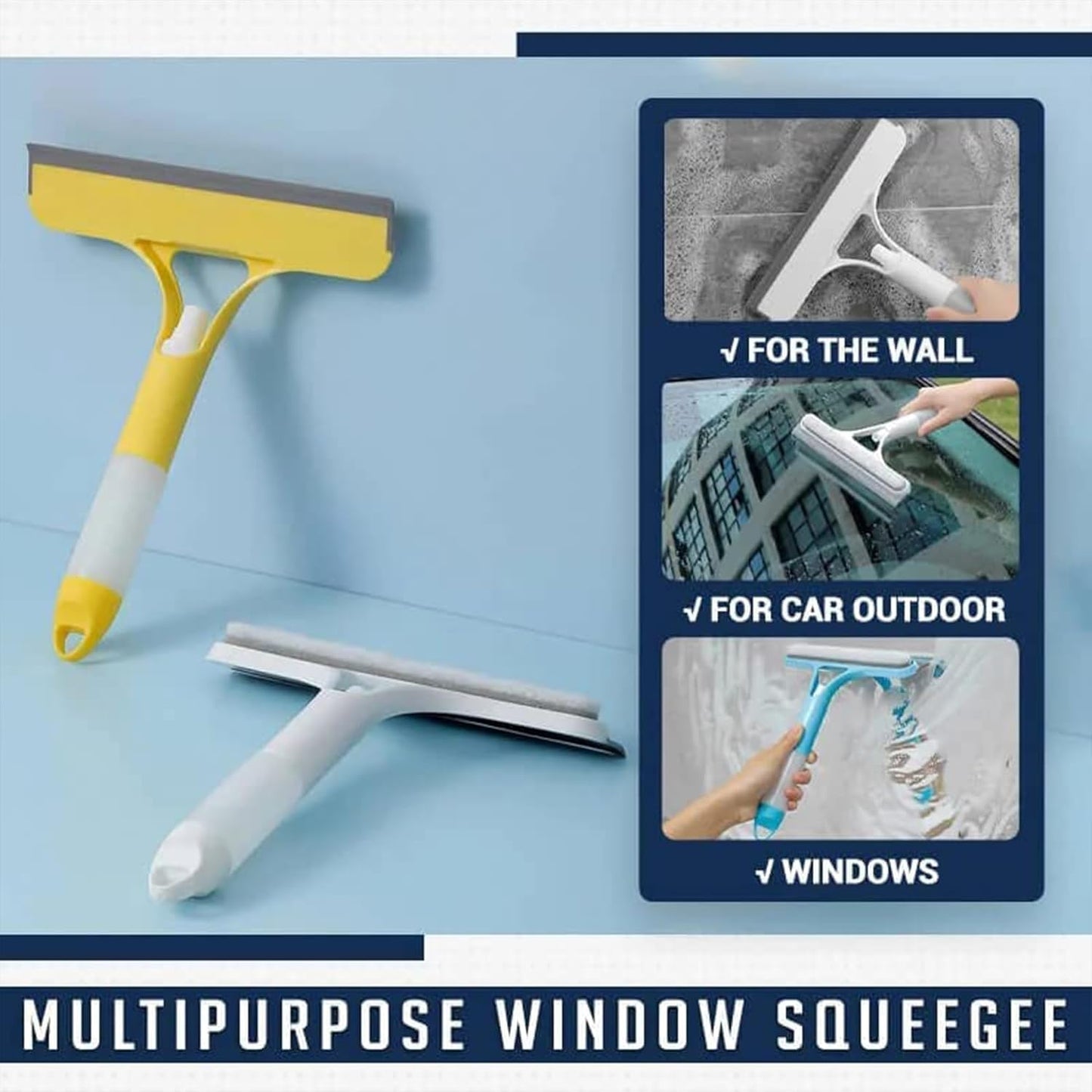 3 in 1 Spray Window Squeegee