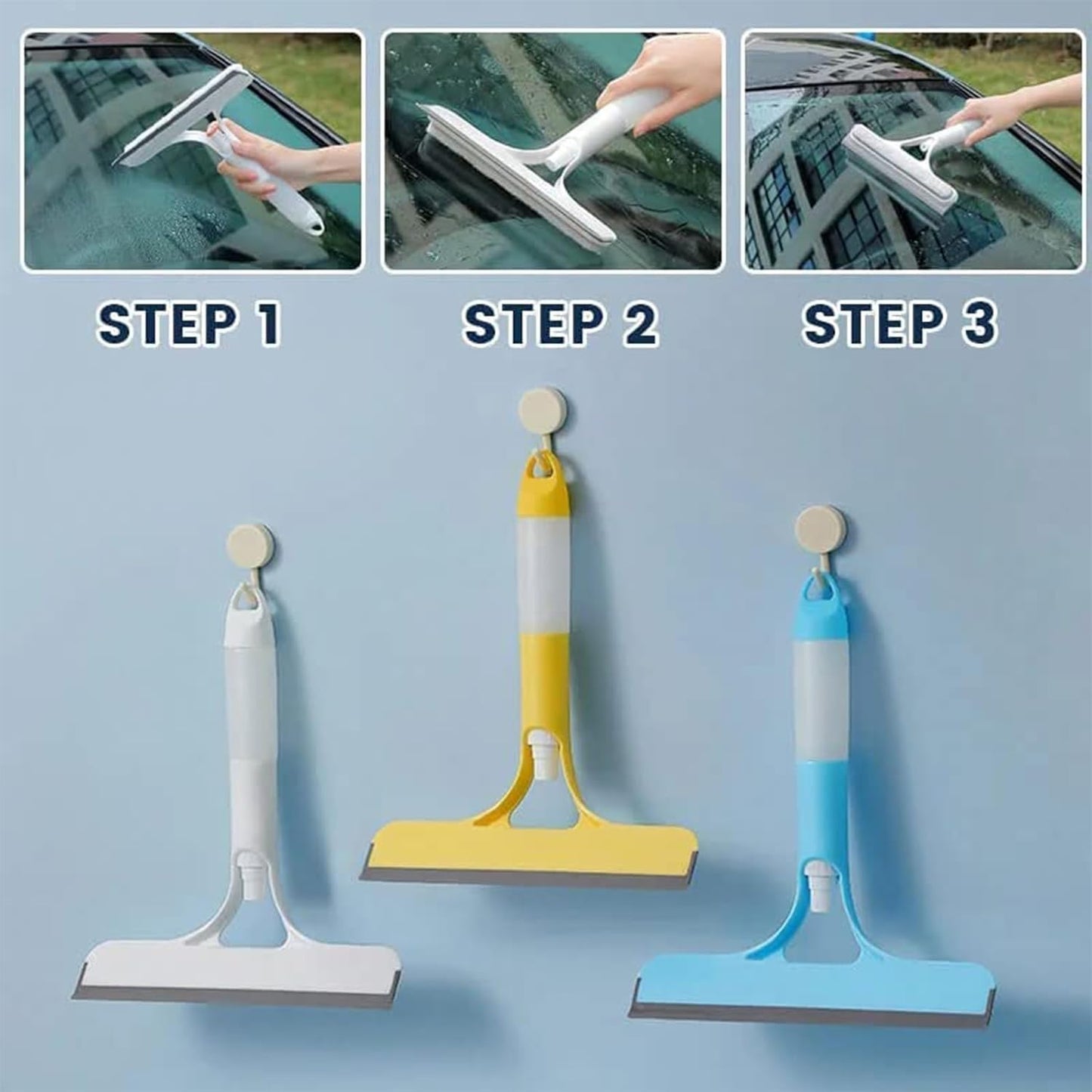 3 in 1 Spray Window Squeegee