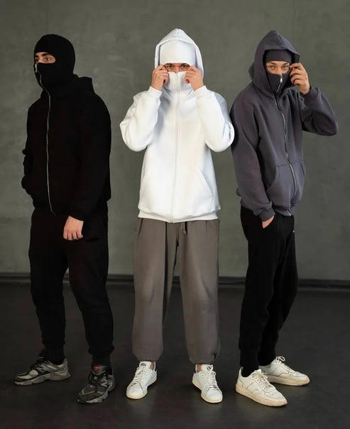 Balaclava Zip Hoodie – Unisex Hip Hop Jacket