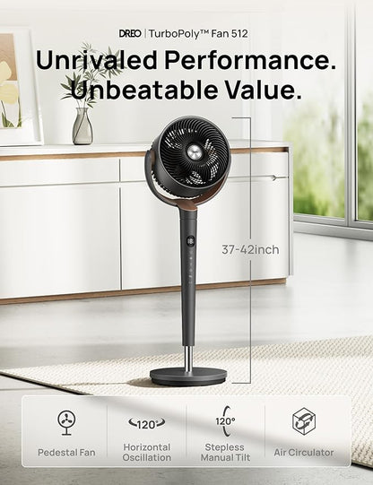 120° Oscillating Standing Fan