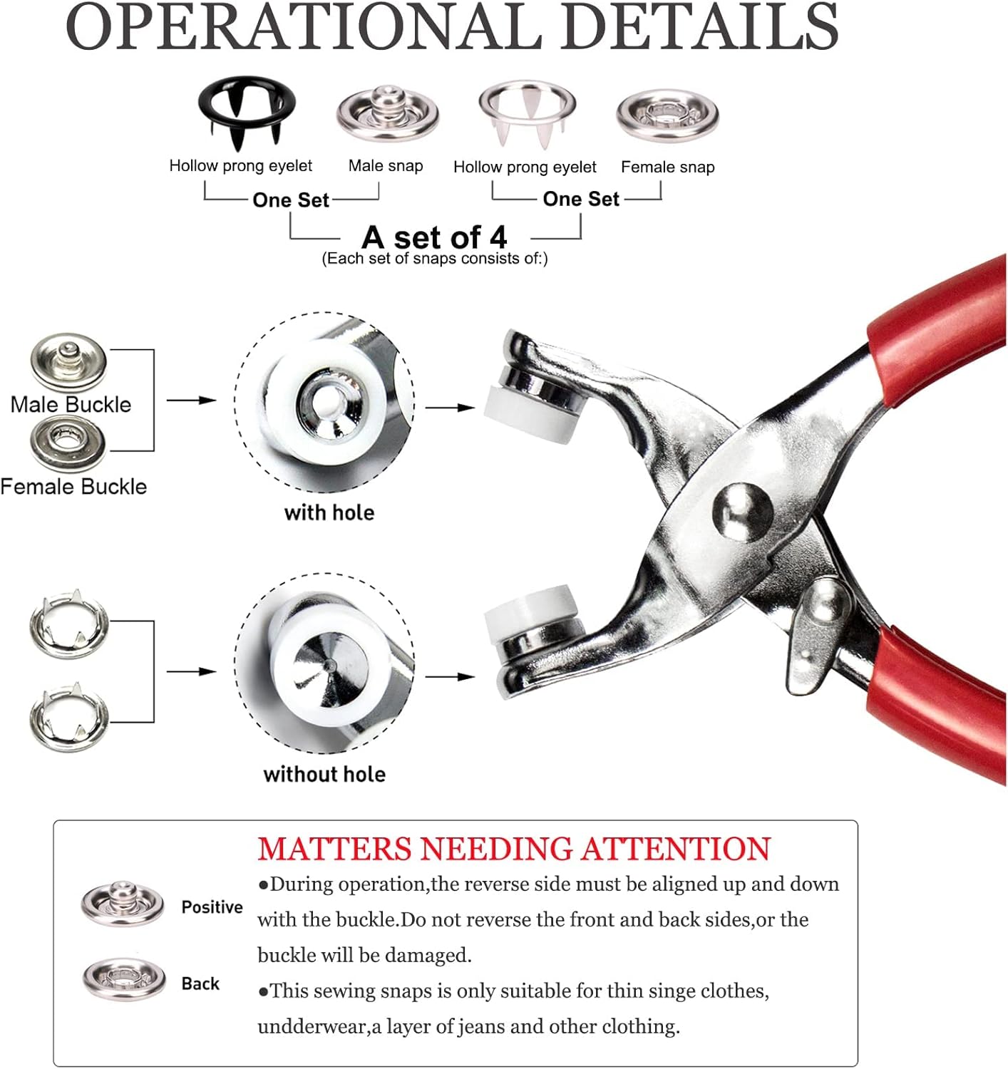 Snap Button Kit (100 set)