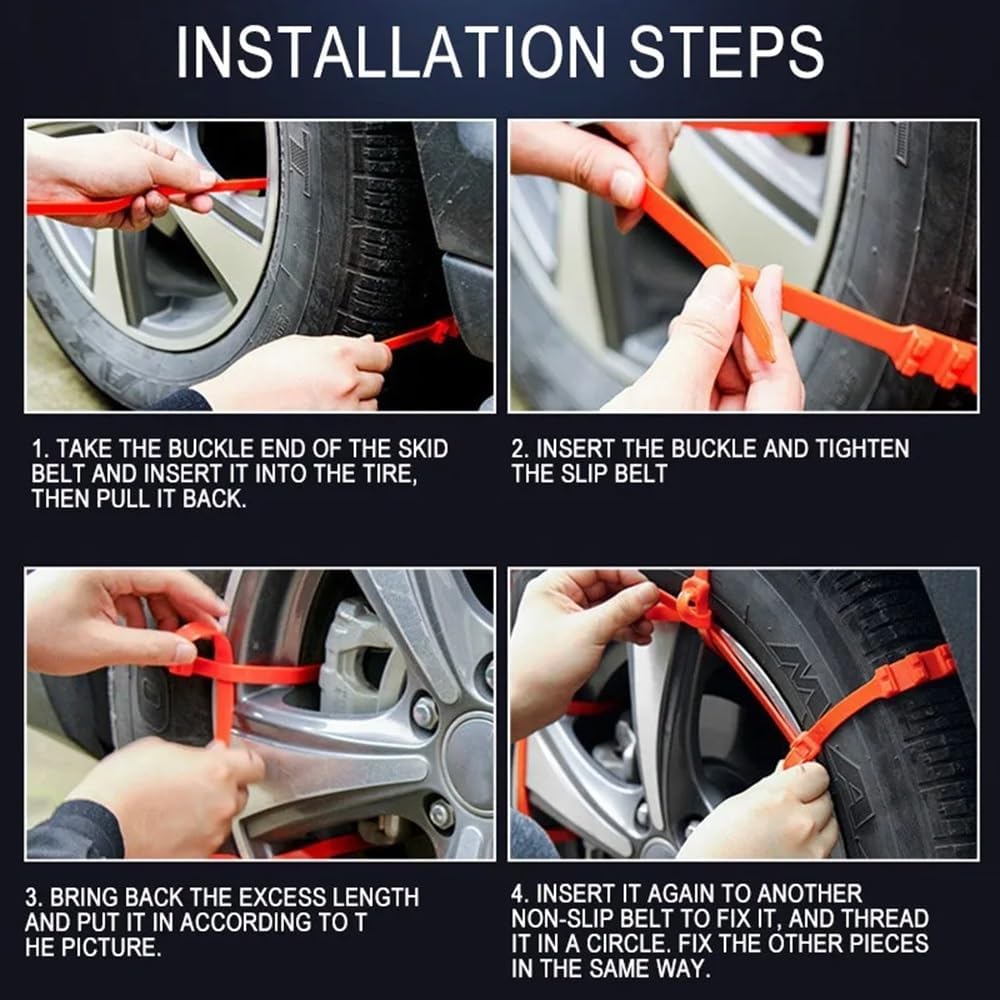 Universal Snow Tire Chain (10 Pcs)