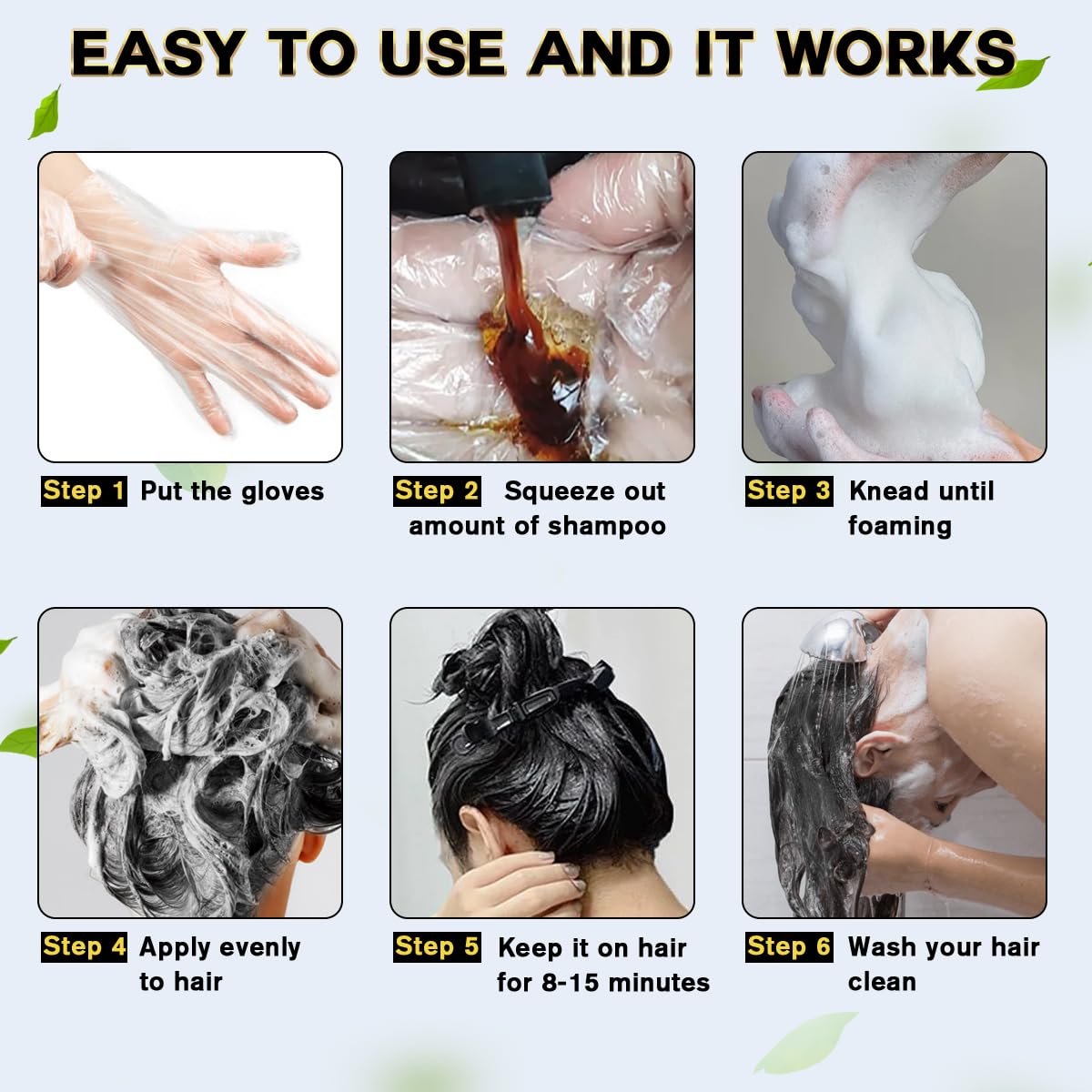 3 in 1 Hair Dye Shampoo
