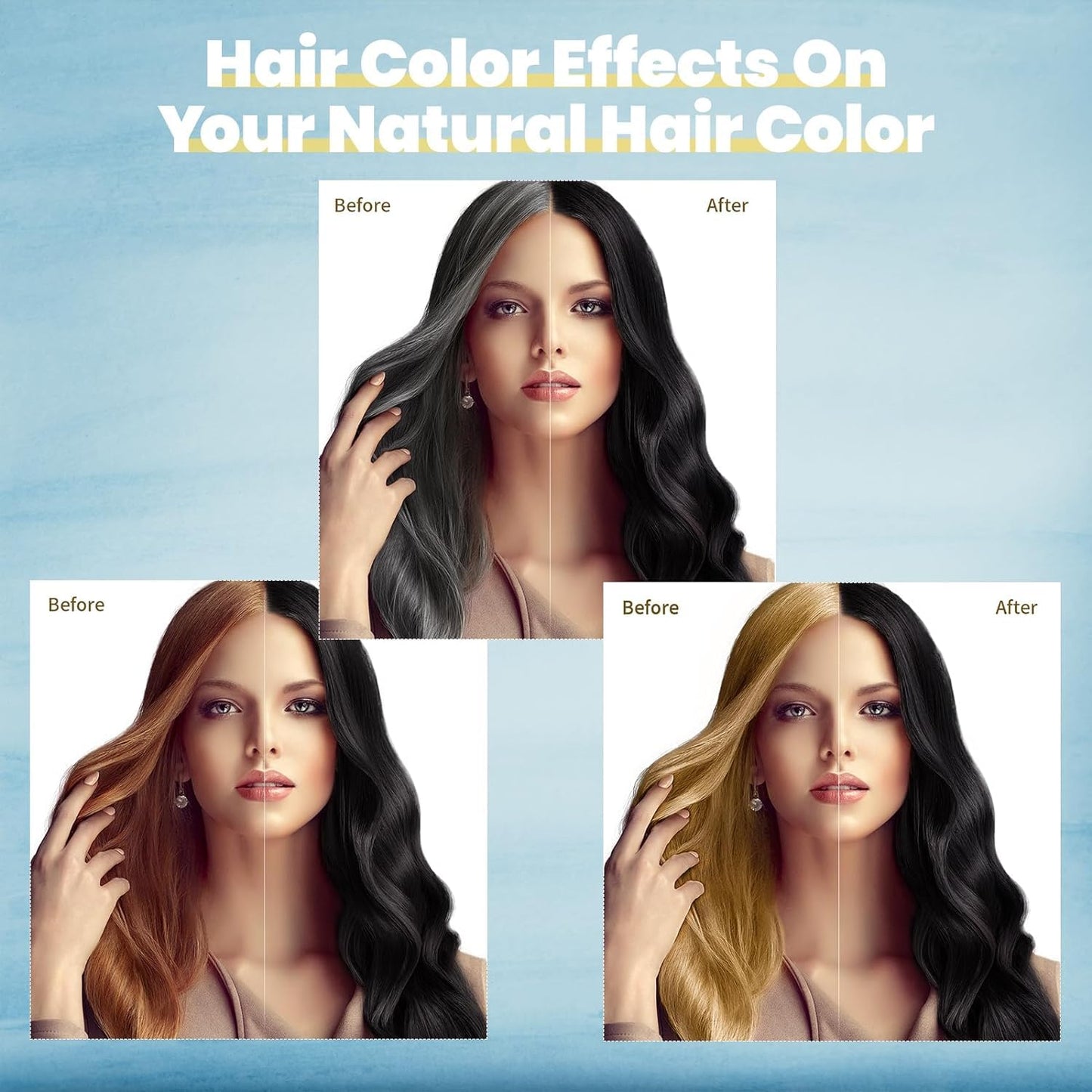 3 in 1 Hair Dye Shampoo