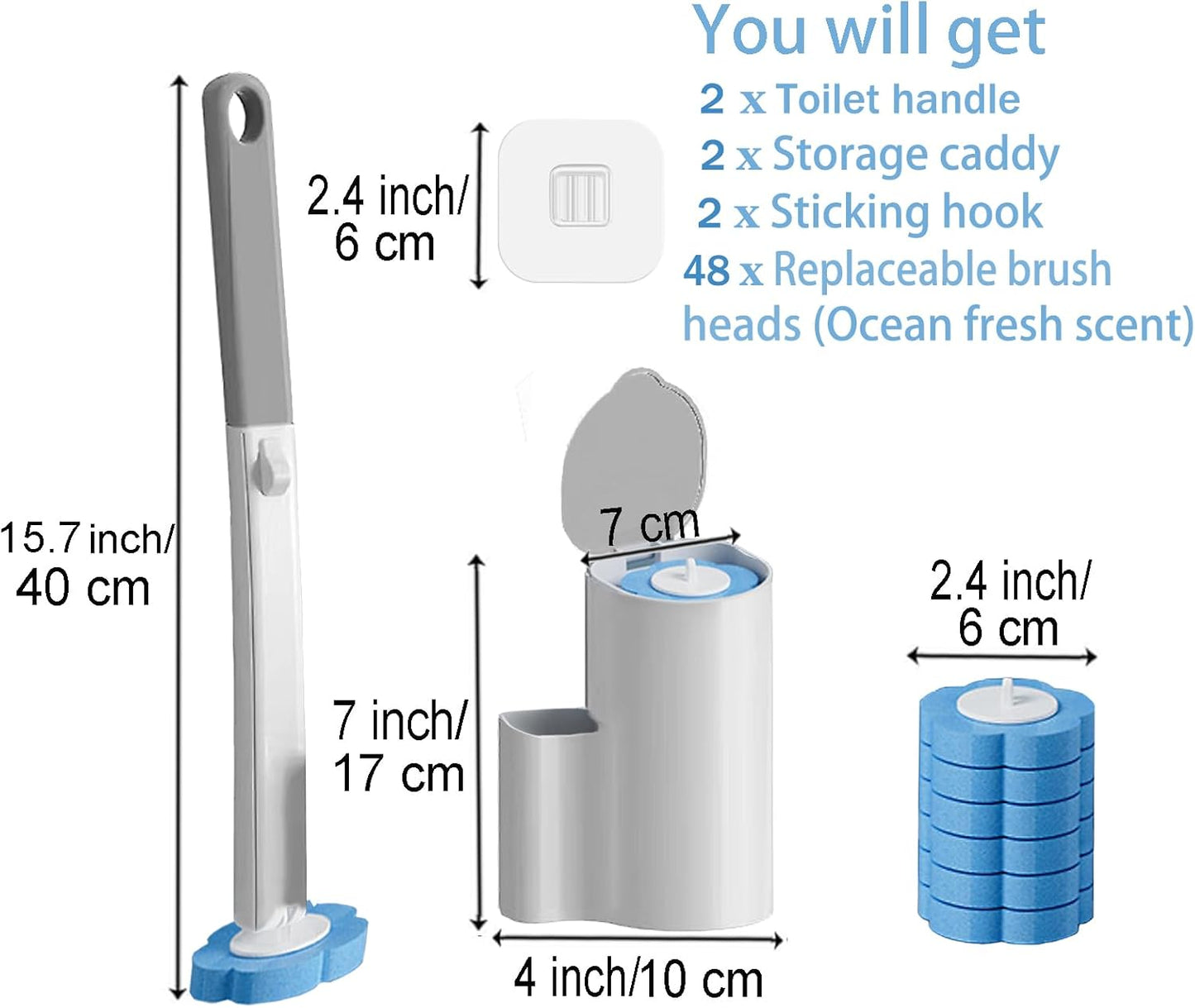 Disposable Toilet Brush and Holder