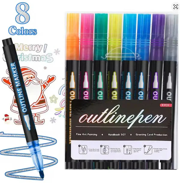 Acrilyic Outliners Glitter Outline Paint Markers – MAXOUTLET