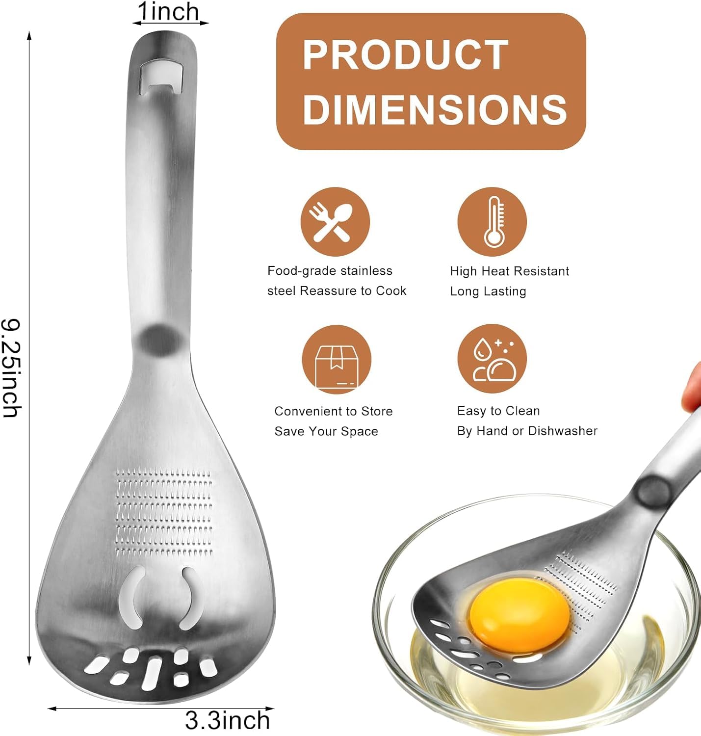 Stainless Steel Masher & Strainer Spoon