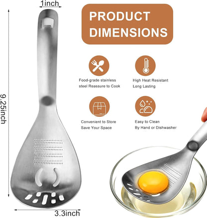 Stainless Steel Masher & Strainer Spoon