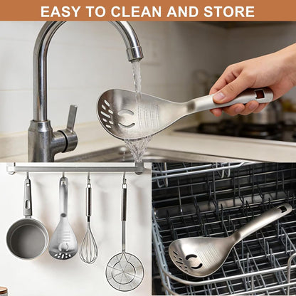 Stainless Steel Masher & Strainer Spoon