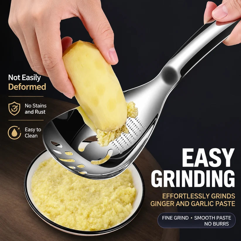 Stainless Steel Masher & Strainer Spoon