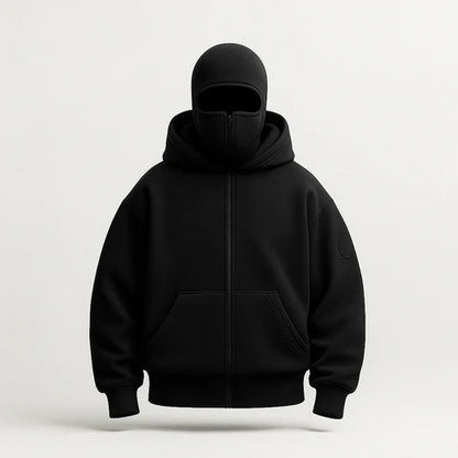 Balaclava Zip Hoodie – Unisex Hip Hop Jacket