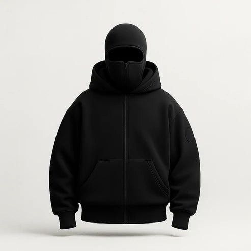 Balaclava Zip Hoodie – Unisex Hip Hop Jacket