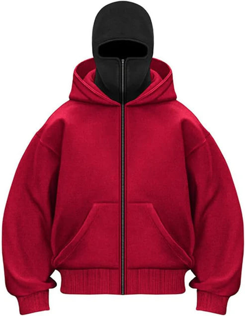 Balaclava Zip Hoodie – Unisex Hip Hop Jacket